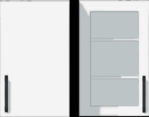 MDFLAM KASA AKRİLİK KAPAKLI DOLAPLAR YÜKSEKLİK 75 CM